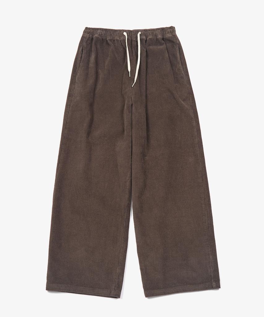 TOFFEE Corduroy Wide Elastic Pants (Brown)
