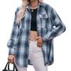 Women's Clothing Autumn and Winter New, Casual Fashion Loose Plaid Shirt
