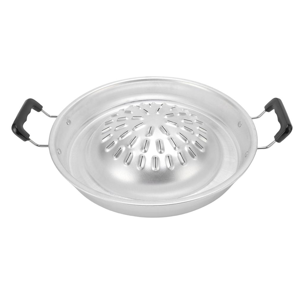 Thajský BBQ grilovací pánev 2 v 1 Nepřilnavý Rovnoměrné zahřívání Hliníkový horký hrnec Gril Pánev na dřevěné uhlí pro vnitřní i venkovní použití