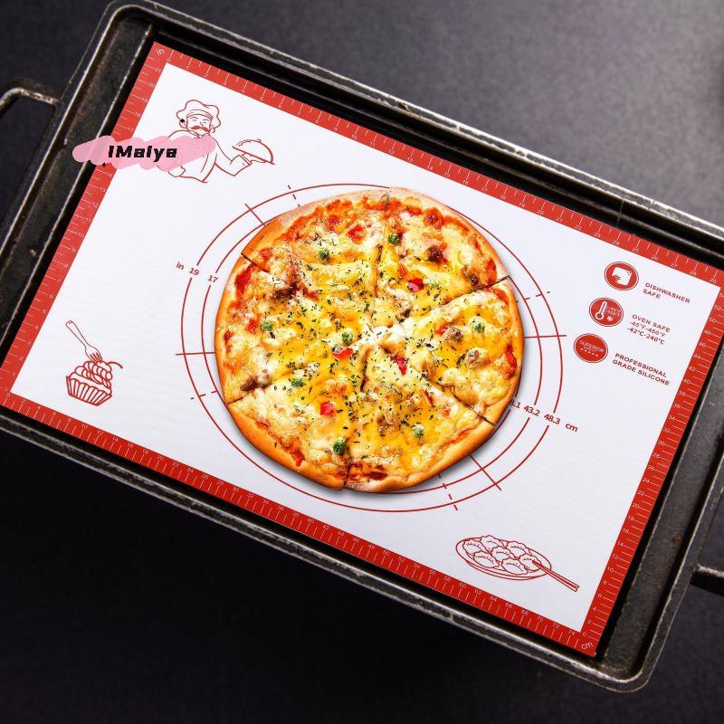 1Pc Silicone Baking Mat Non-Stick Kitchen Cooking Grill Pad for Pizza Cake Dough Kneading Maker - Essential Bakeware Gadgets