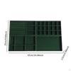 4Pcs Jewelry Trays Green Velvet for Closet Dresser Showcase Drawers Stackable Organizer