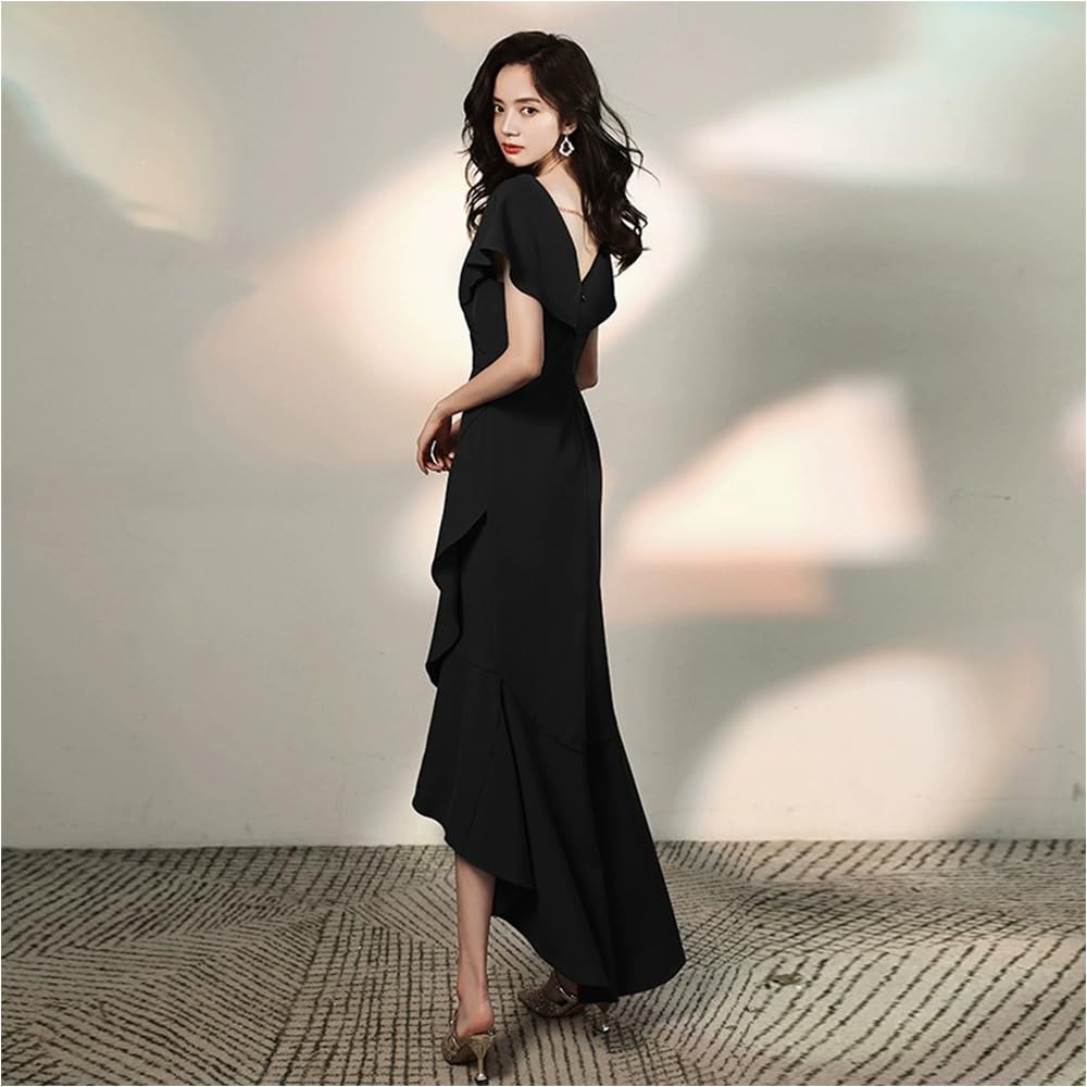 BaiFuFen Party Long Tight Wedding Reunion Elegant Slimming Concert Reception Recital Dress Women's Dress, Dress, V-Neck, Fit, Sleeveless, Dress,