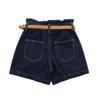 Summer European & American Women's Belted Casual Denim Shorts
