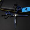 6.0-Inch Black Blue Hairdressing Scissors: Straight & Thinning Shears for Bangs