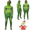 Festive Green Monster Grinch Christmas Cosplay Costume Zentai Bodysuit Jumpsuit