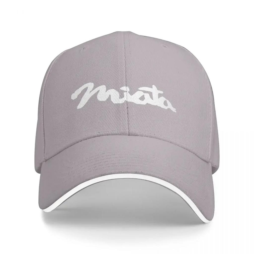 Original Miata Logo White Baseball Cap Derby Hat Sailor Cap for Men Golf Wear Men Womens