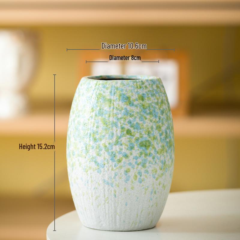 Nordic Ceramic Vase for Living Room Flower Arrangement - Light Luxury Home Decoration and Hydroponic Flower Container.