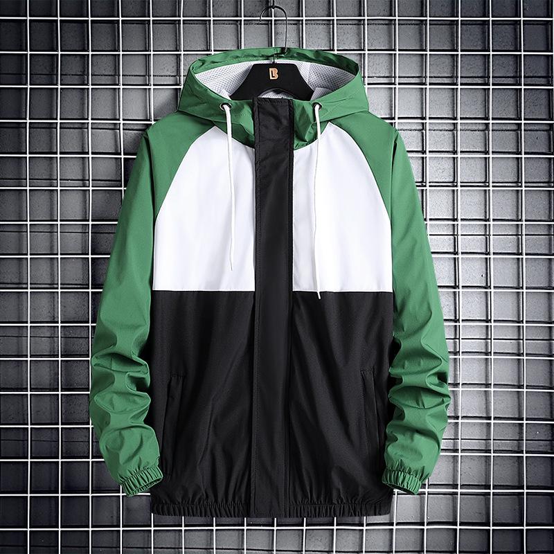 Outdoor Sports Men's Coat Spring and Autumn Windproof Hooded Jacket Men Thin Windbreaker Hardshell Jacket Men