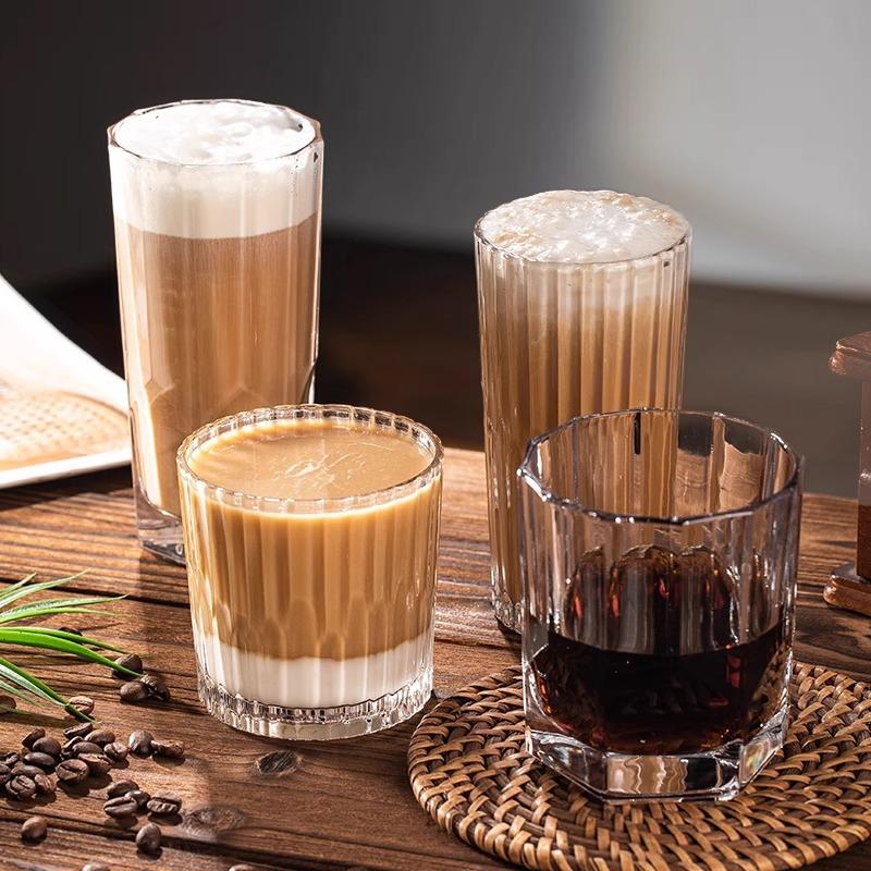Ice American Latte Coffee Cup ins Wind Glass High Temperature Simple Water Cup Milk Cup Beverage Cup Juice Cup