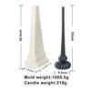 8-36cm Große Vasenförmige Kerze Silikonform Gestreifte Römische Säule Kerze Silikonform Tischlampenförmige Harzform Gipsform