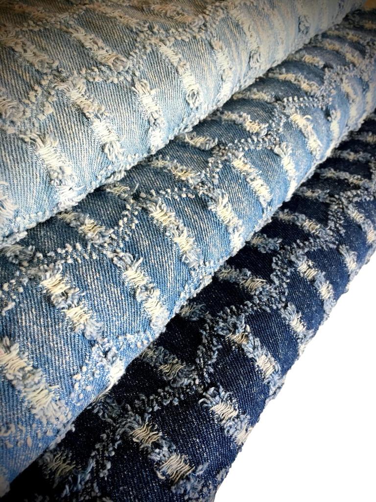 Distressed Denim Denim DIY Denim Dark Navy Clash Fabric, Scraps, Cotton, Remake, Bag, Pouch, Fabric, (royalty Denim, Dark)