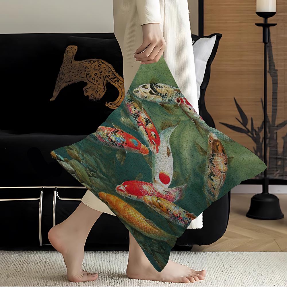 Koi Fisch Ahorn Design Kissenbezug Glückliche Herbsternte Dekoration Feiertagsdekoration Kissenbezug
