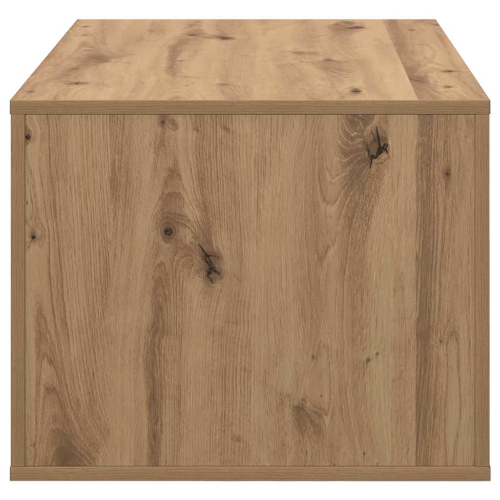 Artisan Oak Coffee Table 80 X 50 X 40 Cm Engineered Wood