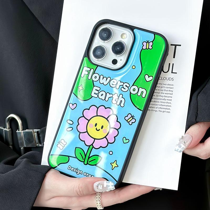 iPhone case resin anti-drop wear-resistant Suitable for HUAWEI mate60pro cute small flower