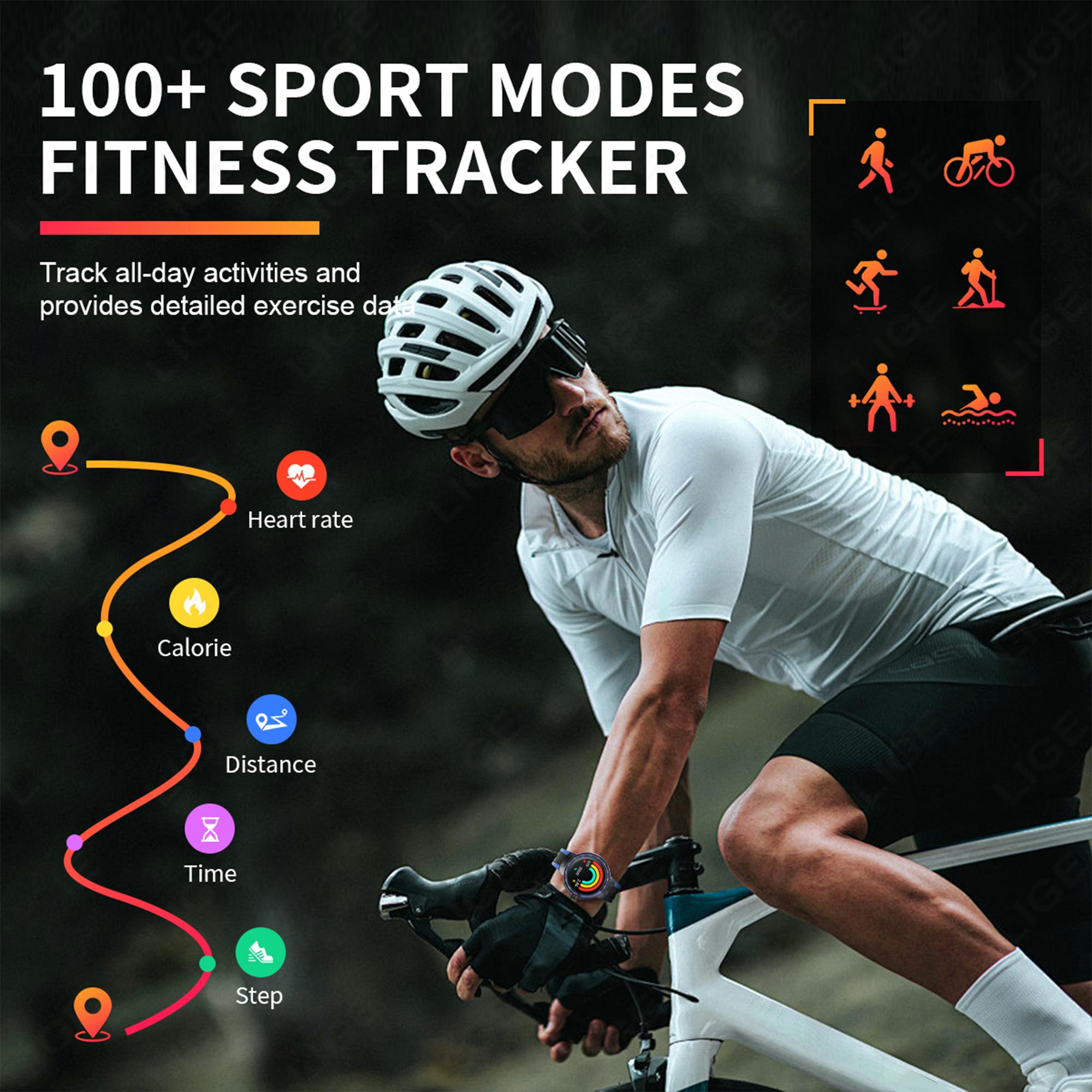 LIGE мужские умные часы 1 — фото 6