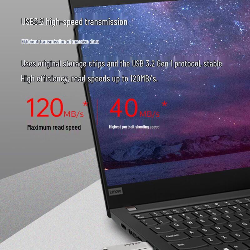 Lenovo ThinkPlus MU90 Dual-Interface Metal USB Flash Drive
