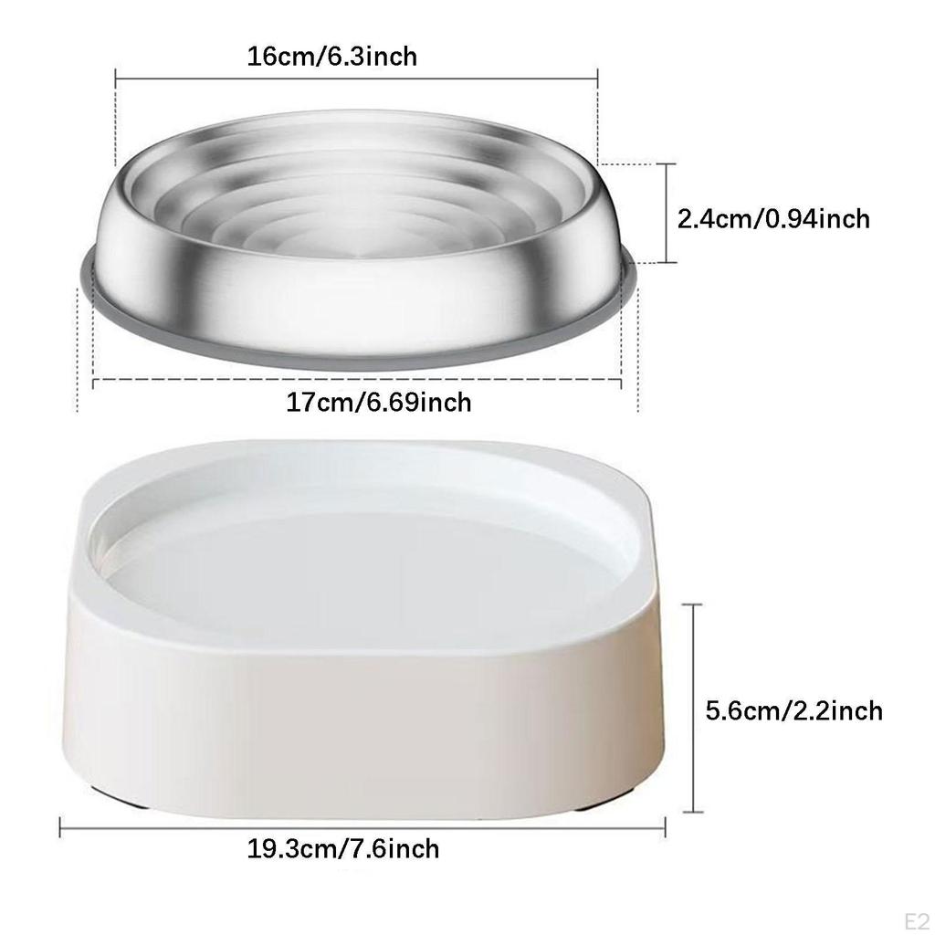 Cat Bowl Pet Feeding Watering Supplies Non Slip Multipurpose Spillproof Raised Food