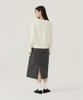 COVERNAT WOMAN Striped V-Neck Knit Yellow