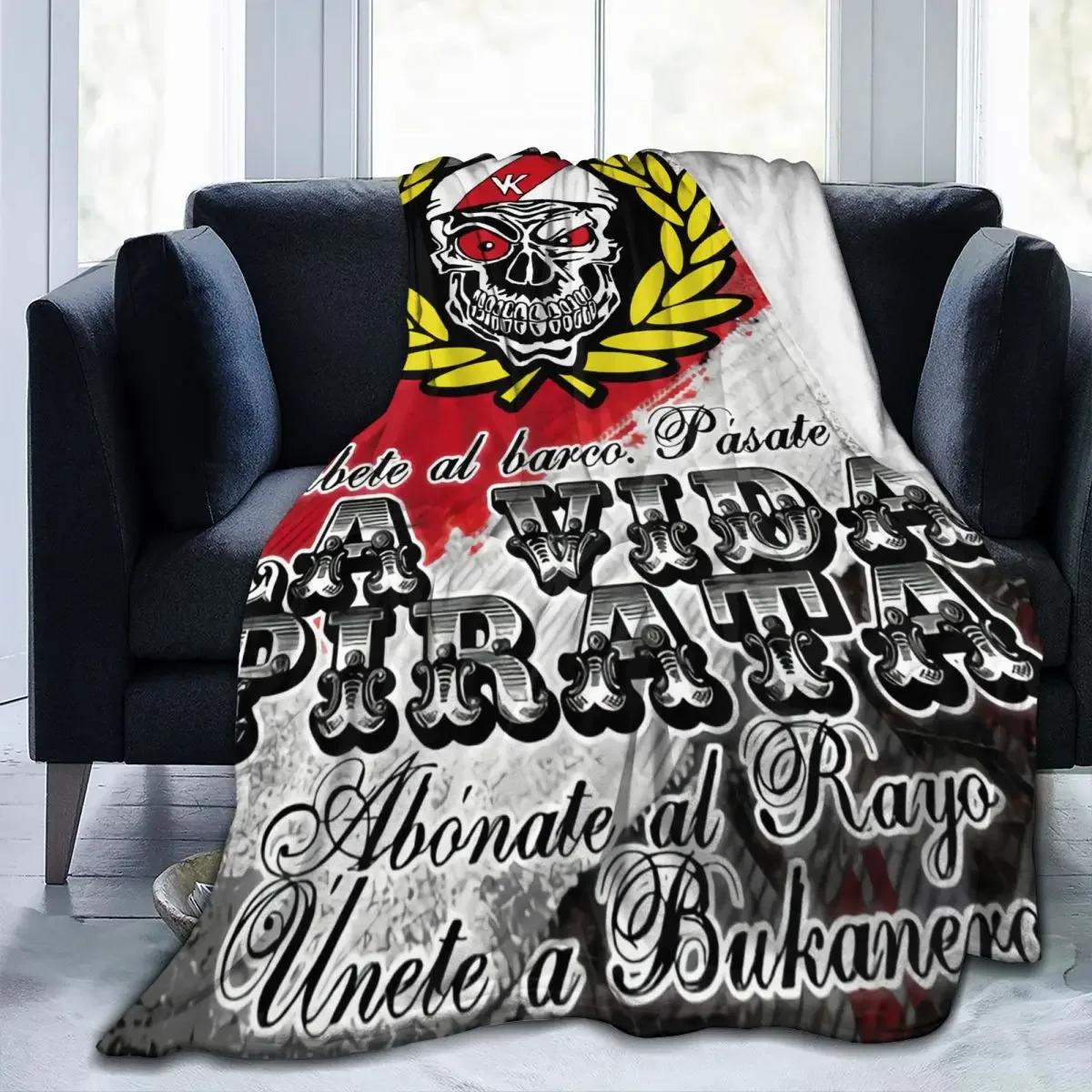 Rayo Vallecano 1 Throw Blanket Customizable Comfortable Suitable For Sofa AntiPilling 75X95CM