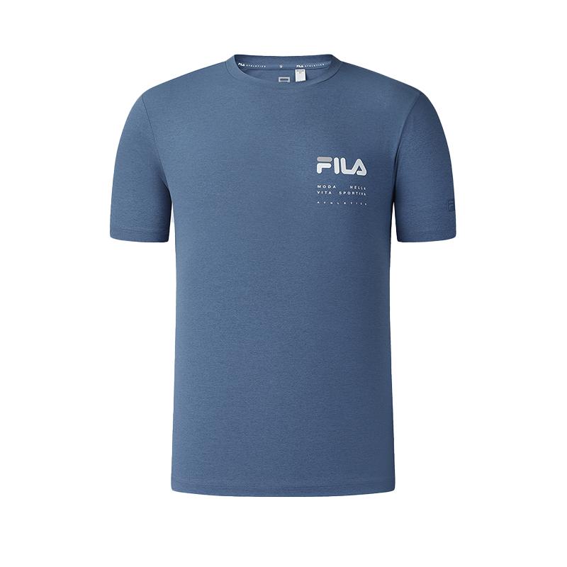 New FILA Fitness T Shirt Men's Moonlight Blue A11M521106F-RB