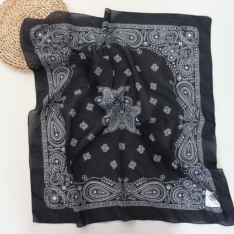 Paisley Square Scarf 100% Cotton Scarf Women  New Scarf Women's High Sense Series Neck Accessories Neck Band Decoration