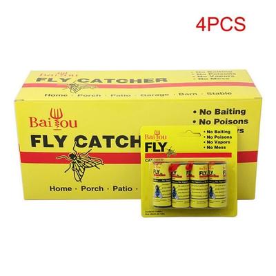Pest Trap,Fly Sticky Paper Strip Strong Glue Flying Insect Mosquito Catcher Roll Ribbon DIN889- 4pc[A158859]