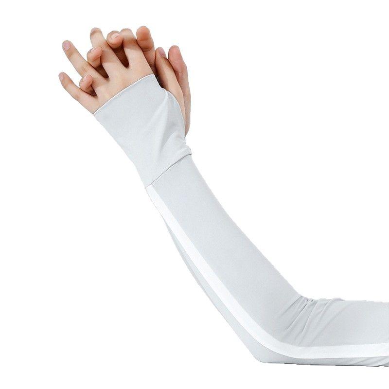 Ice Silk Sunscreen Sleeve for Women Driving Electric Car Summer Sports Outdoor Ultraviolet Anti Light Thin Striped Arm Sleeve for Women