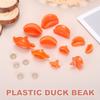 uxcell 30pcs Plastic Duck Safety Duck Mouth Accessories with Washers for DIY Crochet Duck Doll Making Beaks, 0.27 Inch, Crafts,
