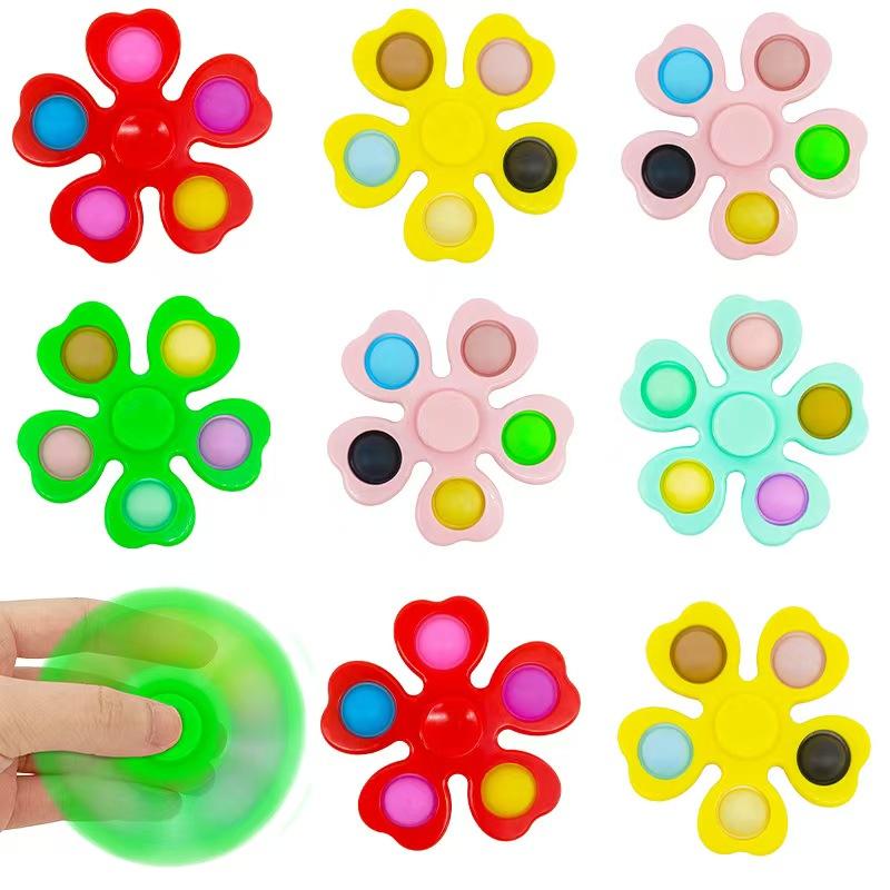Decompression Finger Top Exhaust Bubble Love Pinch Fun Competition Fingertip Spin Toys  Playsets Gift Presents