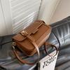 Bag women's autumn new trendy fashion contrasting color single shoulder underarm small square bag texture retro oblique span bag