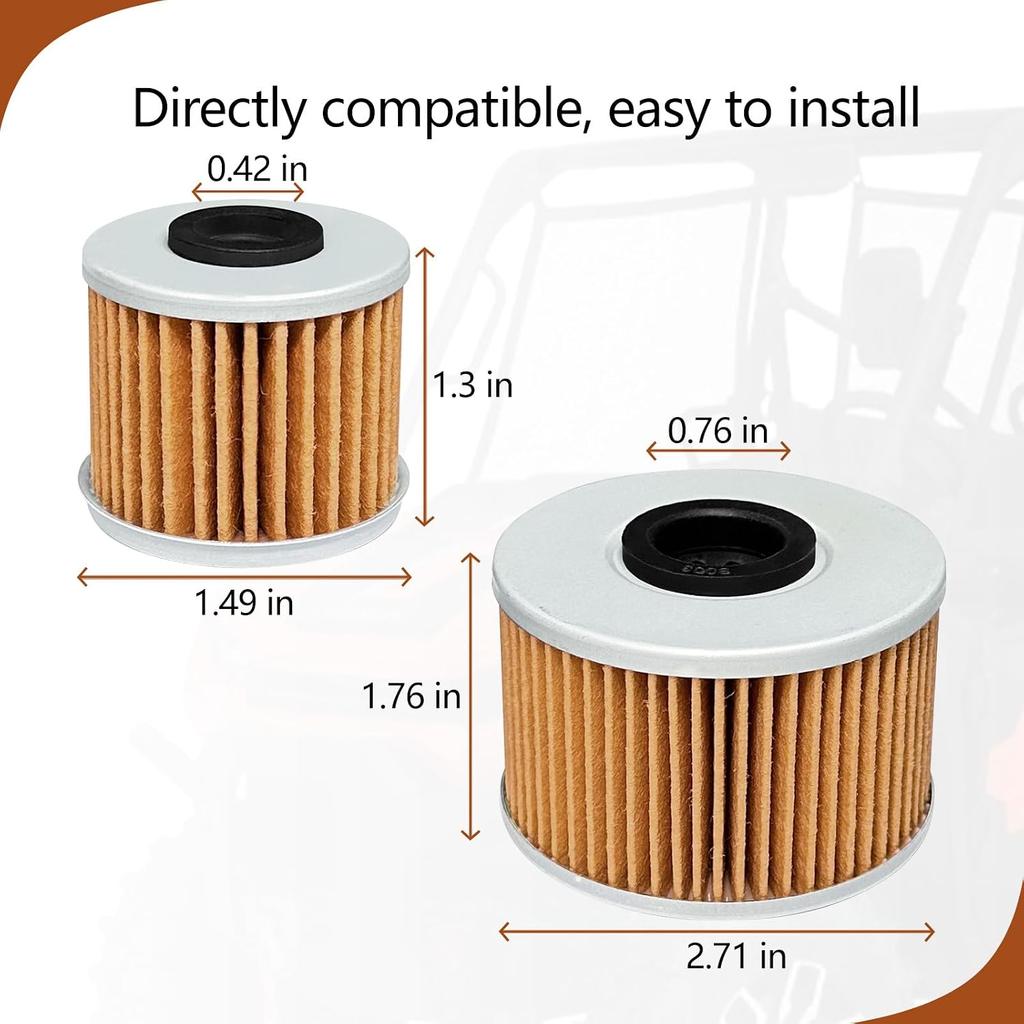 Oil Filter Change Kit Compatible with Pioneer 1000 1000-5 2016-2023 Replace 15412-MGS-D21 15412-HP7-A01 94109-12000 94109-14000 91301-107-000