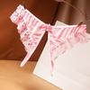 Panties Crotch Opening Low Waist Nylon Hollow Lace See-through Thong for Valentine's Day