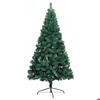 Maison Exclusive - Demi-arbre de Noël artificiel pré-éclairé et boules vert 150 cm