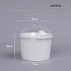250ml White Paper Ice Cream & Topping Bowls with Dome Lids (100-Pack)