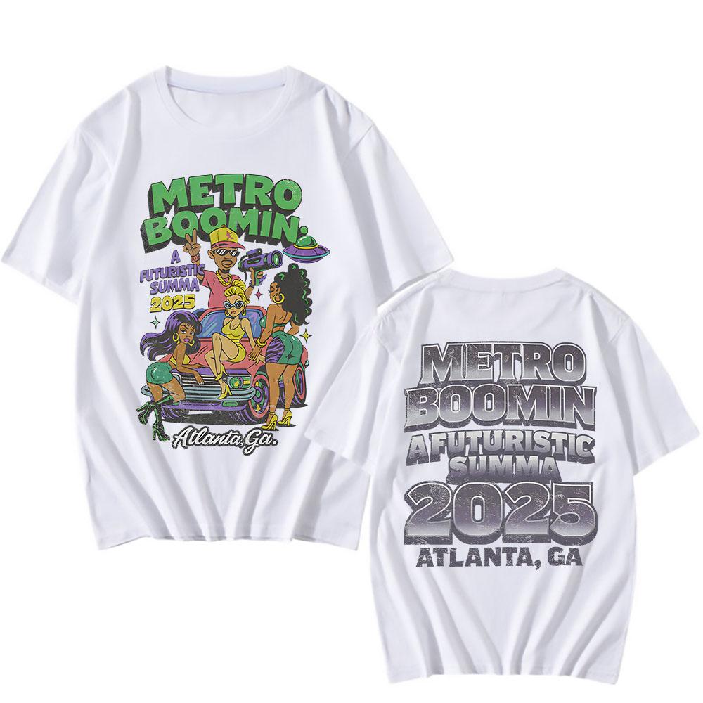 Metro Boomin A FUTURISTIC SUMMA COVER TEE Kurzarm Baumwolle Herren T-Shirt Unisex Streetwear Locker Weich Herren T-Shirt Grunge HipHop