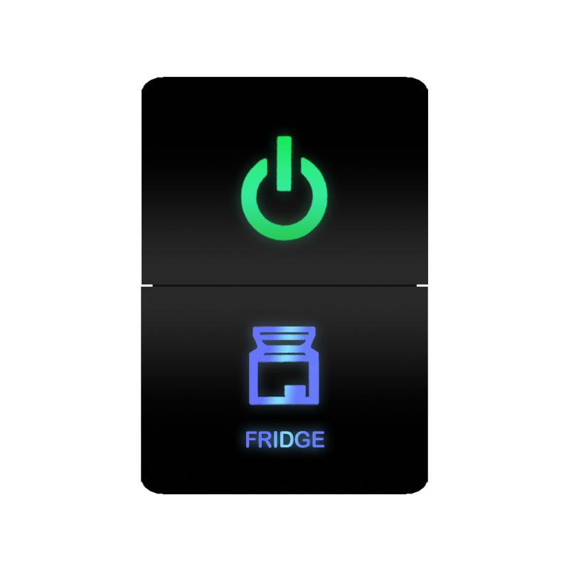 12V Green Blue Light Dual Button Switch ON OFF /Momentary Push Switch For Toyota 4Runner FJ Cruiser Landcruiser Camry RAV4 Prado Relays 5