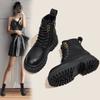 New Women'S Leather British Style Thick Soled Short Boots  Small And Retro Versatile Spring And Autumn Single Boots