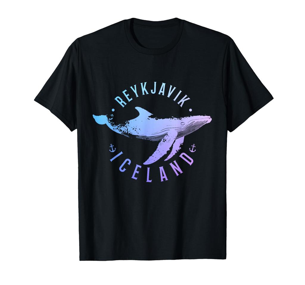 Reykjavik Iceland Souvenir Iceland Whale Ocean T-Shirt