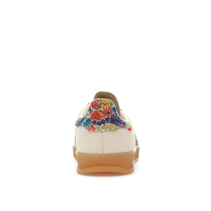 Adidas Liberty London x Gazelle Indoor Blomsterbroderi - Off White Damesneakers Krem Gull-Metallic Gummi JH7370