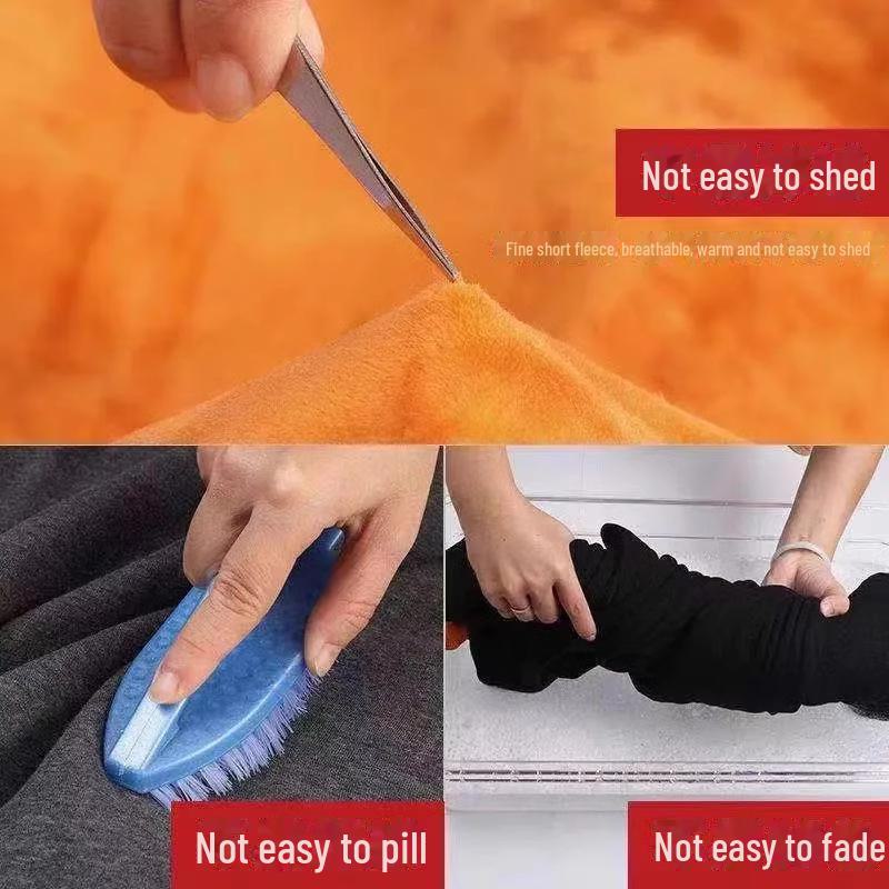 Men's Gold Velvet Two-Piece Warm Suit: Autumn/Winter Plush Crew Neck T-Shirt and Solid Color Pants In Trendy Oversized Fit.