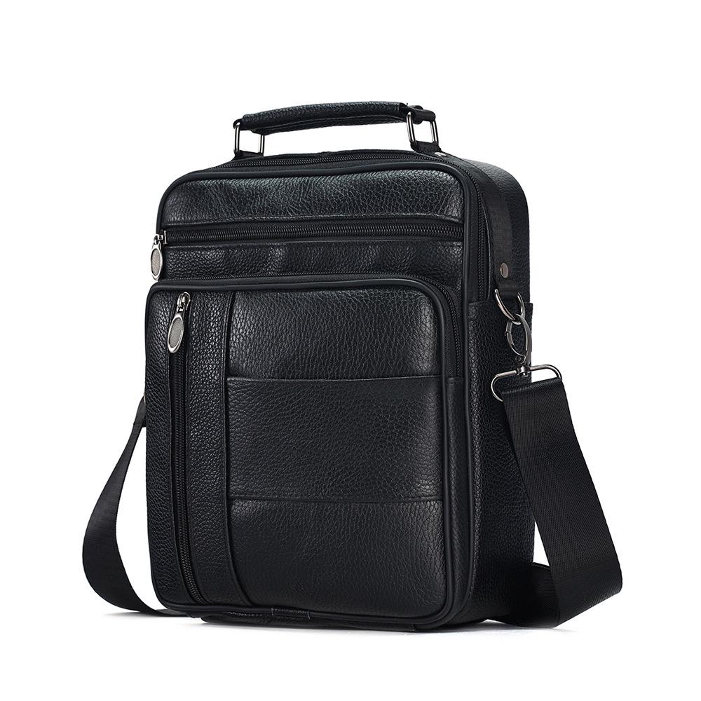 Herren Echtleder Vertikale Umhängetasche - Multifunktionale High-End Schultertasche für den lässigen Pendelverkehr