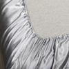 Satin-Feel Solid Color Four-Piece Bedding Set: Bed Sheet, Fitted Sheet, and Pillowcases (European & American Style)