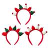 Knitting Christmas Santa Hat Headband Festival Props Hairhoop Family Gathering Headwear Holiday Celebration Headpieces