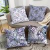 Lila Blumenmuster Kissenbezüge Kissenbezug Geeignet für Sofa Schlafzimmer Auto Kissenbezug