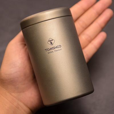 TOMSHOO dóza na čaj 35ml/80ml/120ml/200ml Lehká titanová nádoba na čaj na kávu