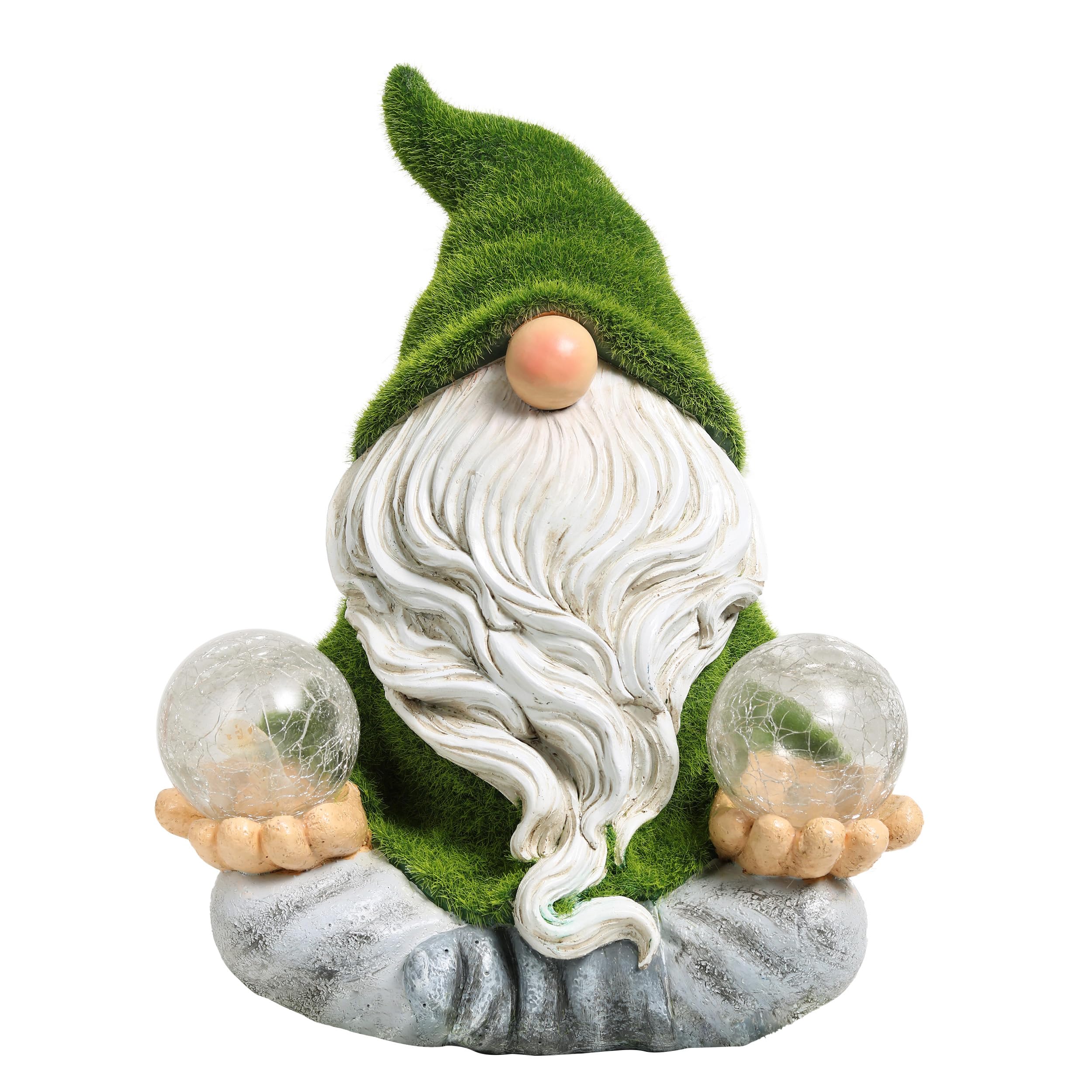Valery Madelyn Gardening Ornament - Gnome Yoga Time - Earth Fairy Gnome Garden Light - Solar Light - Outdoor Garden Ornament - Garden Decoration - Mot