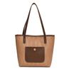 Retro texture work new fashion casual large capacity student shoulder underarm tote bag women