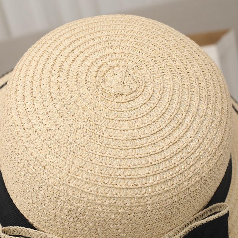 Sommer Sommer Eltern-Kind Strohhut Damen Blumenkranz Schleife Eimerhut Mädchen Outdoor Strand Reise Sonnenschutz Sonnenhüte