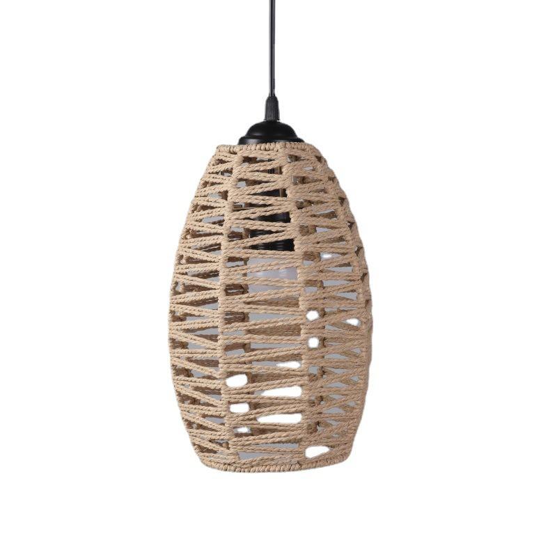 Papierseil-Kronleuchter Neuer chinesischer Imitation-Rattan-Lampenschirm B&B-Restaurant Hot-Pot-Shop Kreative DIY-Beleuchtung Web-Beleuchtung Dekoration