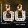 Crystal White Zircon Stone Hoop Earrings For Women Vintage Gold Color Wedding Jewelry